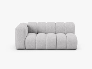 MODUL CANAPEA LUPIN, PE STANGA, 173 CM, GRI DESCHIS, CU TAPITERIE DIN TEXTIL BOUCLE BALOO, MICADONI