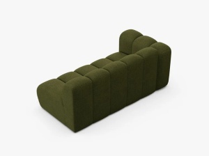 MODUL CANAPEA LUPIN, PE STANGA, 173 CM, VERDE MASLINIU INCHIS, CU TAPITERIE DIN TEXTIL BOUCLE BALOO, MICADONI - Img 3