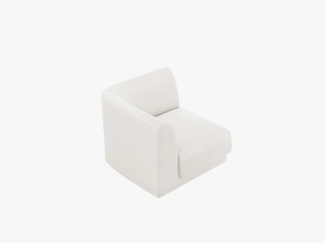 MODUL CANAPEA MILEY, ALB, CU TAPITERIE DIN TEXTIL BOUCLE BALOO, MICADONI - Img 4