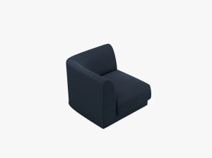 MODUL CANAPEA MILEY, ALBASTRU INCHIS, CU TAPITERIE DIN TEXTIL BOUCLE BALOO, MICADONI - Img 4