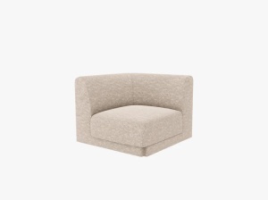MODUL CANAPEA MILEY, BEJ, CU TAPITERIE DIN TEXTIL CHENILLE EDEN, MICADONI - Img 2