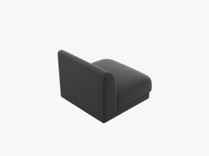 MODUL CANAPEA MILEY, CU SPATAR, GRI, CU TAPITERIE DIN CATIFEA BLUVEL, MICADONI - Img 3
