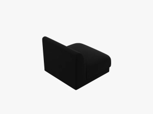 MODUL CANAPEA MILEY, CU SPATAR, NEGRU, CU TAPITERIE DIN CATIFEA BLUVEL, MICADONI - Img 3