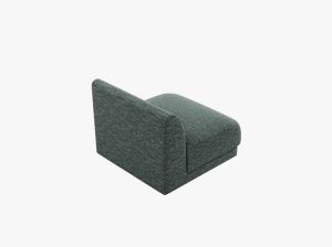MODUL CANAPEA MILEY, CU SPATAR, VERDE BANEZINA, CU TAPITERIE DIN TEXTIL CHENILLE HAGA, MICADONI - Img 3