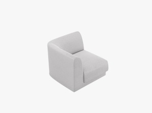 MODUL CANAPEA MILEY, GRI DESCHIS, CU TAPITERIE DIN TEXTIL BOUCLE BALOO, MICADONI - Img 4