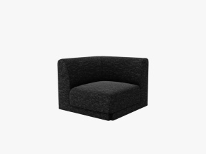 MODUL CANAPEA MILEY, NEGRU, CU TAPITERIE DINTEXRIL CHENILLE HAGA, MICADONI - Img 2