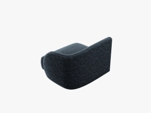 MODUL CANAPEA MILEY, PE DREAPTA, ALBASTRU, CU TAPITERIE DIN TEXTIL CHENILLE HAGA, MICADONI - Img 3