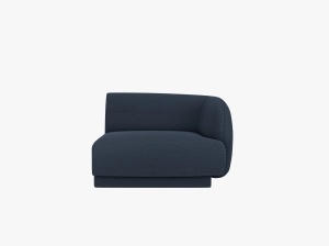 MODUL CANAPEA MILEY, PE DREAPTA, ALBASTRU INCHIS, CU TAPITERIE DIN TEXTIL BOUCLE BALO, MICADONI