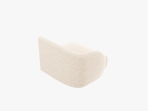 MODUL CANAPEA MILEY, PE STANGA, BEJ DESCHIS, CU TAPITERIE DIN TEXTIL CHENILLE HAGA, MICADONI - Img 3