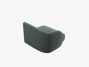 MODUL CANAPEA MILEY, PE STANGA, VERDE BENZINA, CU TAPITERIE DIN TEXTIL CHENILLE HAGA, MICADONI - Img 3