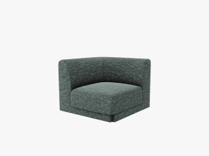 MODUL CANAPEA MILEY, VERDE BENZINA, CU TAITERIE DIN TEXTIL CHENILLE HAGA, MICADONI - Img 2