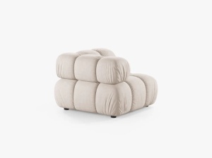 MODUL COLTAR BELLIS, BEJ, CU TAPITERIE DIN TEXTIL STRUCTURAT LIBERTY, MICADONI - Img 3
