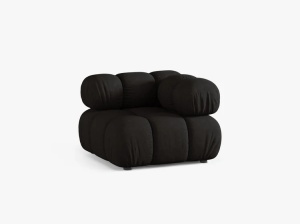 MODUL COLTAR BELLIS, NEGRU, CU TAPITERIE DIN TEXTIL STRUCTURAT LIBERTY, MICADONI - Img 2