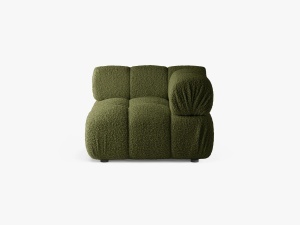 MODUL COLTAR BELLIS, VERDE, CU TAPITERIE DIN TEXTIL BOUCLE ROLF, MICADONI