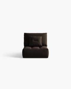 MODUL COLTAR/CANAPEA BLOOM, MARO INCHIS, CU TAPITERIE DIN TEXTIL CATIFEA BLUVEL, MICADONI