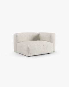 MODUL COLTAR/CANAPEA MARTINA, 120X120 CM, PE DREAPTA, ADANCIME SCAUN 90 CM, MELANJ GRI BEJ, TAPITAT CU TAPITERIE DIN TEXTIL CORDOI TILIA, MICADONI - Img 2