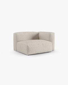 MODUL COLTAR/CANAPEA MARTINA, 120X120 CM, PE DREAPTA, ADANCIME SCAUN 90 CM, BEJ, TAPITAT CU TAPITERIE DIN TEXTIL CORDOI TILIA, MICADONI - Img 2