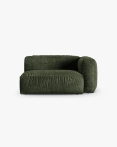 MODUL COLTAR/CANAPEA MARTINA, 120X160 CM, PE DREAPTA, ADANCIME SCAUN 90 CM, VERDE, TAPITAT CU TAPITERIE DIN TEXTIL CATIFEA VOGUE, MICADONI