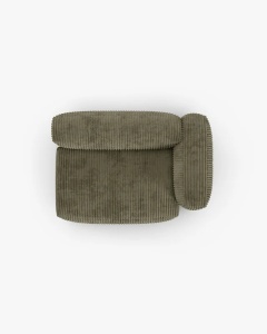 MODUL COLTAR/CANAPEA MARTINA, 120X160 CM, PE DREAPTA, ADANCIME SCAUN 90 CM, VERDE MUSCHI, TAPITAT CU TAPITERIE DIN TEXTIL CORDOI TILIA, MICADONI - Img 4