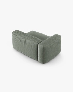 MODUL COLTAR/CANAPEA MARTINA, 120X160 CM, PE STANGA, ADANCIME SCAUN 90 CM, VERDE MUSCHI, TAPITAT CU TAPITERIE DIN TEXTIL STRUCTURAT BOSTON, MICADONI - Img 3
