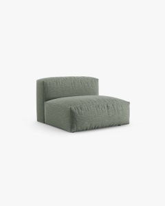 MODUL COLTAR/CANAPEA MARTINA, 120X92 CM, ADANCIME SCAUN 90 CM, VERDE MUSCHI, TAPITAT CU TAPITERIE DIN TEXTIL STRUCTURAT BOSTON, MICADONI - Img 2