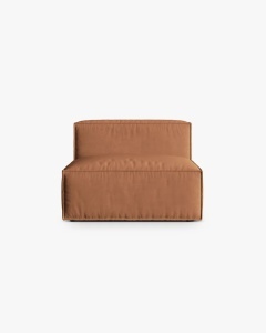 MODUL COLTAR/CANAPEA NURIA MIERE, 100X110 CM, TAPITAT CU TAPITERIE DIN TEXTIL CATIFEA PARIS, MICADONI