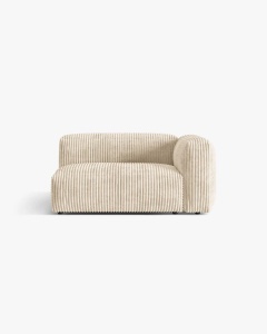 MODUL COTIERA CANAPEA/COLTAR MARTINA, 160X106 CM, PE DREAPTA, BEJ DESCHIS, TAPITAT CU TAPITERIE DIN TEXTIL CORDOI TILIA, MICADONI