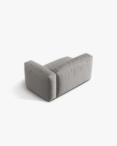 MODUL COTIERA CANAPEA/COLTAR MARTINA, 160X106 CM, PE DREAPTA, GRI DESCHIS, TAPITAT CU TAPITERIE DIN TEXTIL STRUCTURAT BOSTON, MICADONI - Img 3