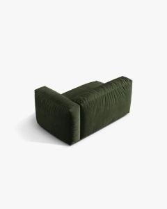 MODUL COTIERA CANAPEA/COLTAR MARTINA, 160X106 CM, PE DREAPTA, VERDE, TAPITAT CU TAPITERIE DIN TEXTIL CATIFEA VOGUE, MICADONI - Img 3