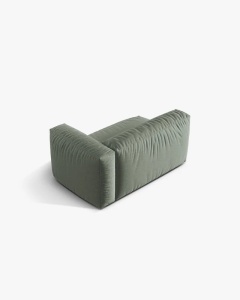MODUL COTIERA CANAPEA/COLTAR MARTINA, 160X106 CM, PE DREAPTA, VERDE MUSCHI, TAPITAT CU TAPITERIE DIN TEXTIL STRUCTURAT BOSTON, MICADONI - Img 3
