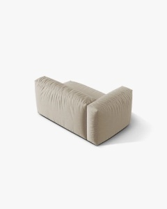 MODUL COTIERA CANAPEA/COLTAR MARTINA, 160X106 CM, PE STANGA, BEJ DESCHIS, TAPITAT CU TAPITERIE DIN TEXTIL STRUCTURAT BOSTON, MICADONI - Img 3