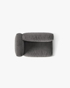 MODUL COTIERA CANAPEA/COLTAR MARTINA, 160X106 CM, PE STANGA, GRI, TAPITAT CU TAPITERIE DIN TEXTIL CATIFEA VOGUE, MICADONI - Img 4