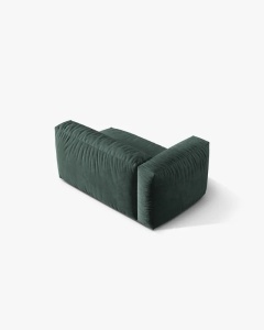 MODUL COTIERA CANAPEA/COLTAR MARTINA, 160X106 CM, PE STANGA, VERDE MUSCHI, TAPITAT CU TAPITERIE DIN TEXTIL CATIFEA VOGUE, MICADONI - Img 3