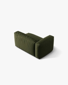 MODUL COTIERA CANAPEA/COLTAR MARTINA, 160X106 CM, PE STANGA, VERDE, TAPITAT CU TAPITERIE DIN TEXTIL STRUCTURAT BOSTON, MICADONI - Img 3