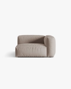 MODUL LATERAL PENTRU CANAPEA MARTINA, PE DREAPTA, BEJ INCHIS, TAPITAT CU TAPITERIE DIN TEXTIL STRUCTURAT BOSTON, MICADONI