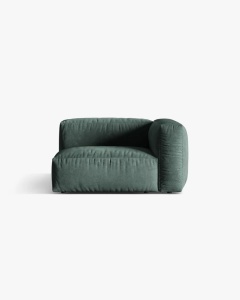 MODUL LATERAL PENTRU CANAPEA MARTINA, PE DREAPTA, VERDE MUSCHI, TAPITAT CU TAPITERIE DIN TEXTIL CATIFEA VOGUE, MICADONI