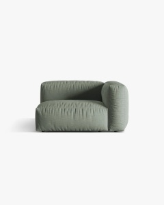 MODUL LATERAL PENTRU CANAPEA MARTINA, PE DREAPTA, VERDE MUSCHI, TAPITAT CU TAPITERIE DIN TEXTIL STRUCTURAT BOSTON, MICADONI