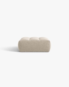 MODUL POUF CANAPEA BLOOM, BEJ DESCHIS, 107X99 CM, CU TAPITERIE DIN TEXTIL STRUCTURAT WIND, MICADONI