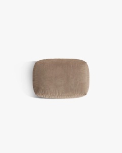 MODUL POUF CANAPEA/COLTAR MARTINA, 103X73 CM, BEJ INCHIS, TAPITAT CU TAPITERIE DIN TEXTIL CATIFEA VOGUE, MICADONI - Img 3