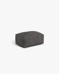 MODUL POUF CANAPEA/COLTAR MARTINA, 103X73 CM, GRI ANTRACIT, TAPITAT CU TAPITERIE DIN TEXTIL BOUCLE MONET, MICADONI - Img 2
