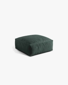 MODUL POUF CANAPEA/COLTAR MARTINA, 108X108 CM, VERDE MUSCHI, TAPITAT CU TAPITERIE DIN TEXTIL CATIFEA VOGUE, MICADONI - Img 2