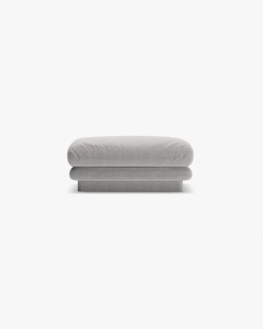 MODUL POUF CANAPEA/COLTAR TORINO, GRI DESCHIS, CU TAPITERIE DIN TEXTIL STRUCTURAT WIND, MICADONI