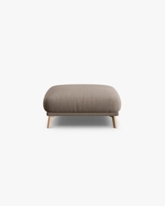 MODUL POUF COLTAR NAOMI, CAPPUCCINO, 85X85 CM, TAPITAT CU TAPITERIE DIN TEXTIL STRUCTURAT LIBERTY, MICADONI