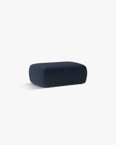 MODUL POUF KATE, ALBASTRU INCHIS, 60X99 CM, TAPITAT CU TAPITERIE DIN TEXTIL BOUCLE BALOO, MICADONI - Img 2