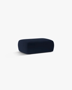 MODUL POUF KATE, ALBASTRU ROYAL, 60X99 CM, TAPITAT CU TAPITERIE DIN TEXTIL CATIFEA SALVADOR, MICADONI - Img 2