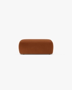 MODUL POUF KATE, CARAMIZIU, 60X99 CM, TAPITAT CU TAPITERIE DIN TEXTIL CATIFEA SALVADOR, MICADONI