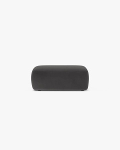 MODUL POUF KATE, GRI INCHIS, 60X99 CM, TAPITAT CU TAPITERIE DIN TEXTIL CATIFEA SALVADOR, MICADONI