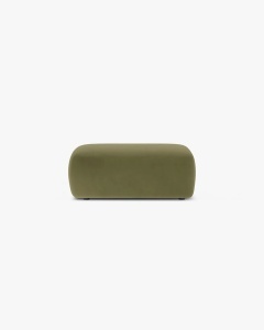 MODUL POUF KATE, VERDE, 60X99 CM, TAPITAT CU TAPITERIE DIN TEXTIL CATIFEA SALVADOR, MICADONI
