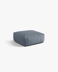 MODUL POUF PENTRU COLTAR CHRIS, 85X100, ALBASTRU PAL, CU TAPITERIE DIN TEXTIL STRUCTURAT LINS, MICADONI - Img 3