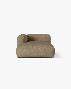 MODUL SEZLONG CANAPEA/COLTAR MARTINA, 130X176 CM, PE STANGA, CAPPUCCINO TAPITAT CU TAPITERIE DIN TEXTIL BOUCLE MONET, MICADONI